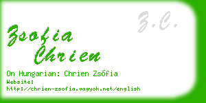 zsofia chrien business card